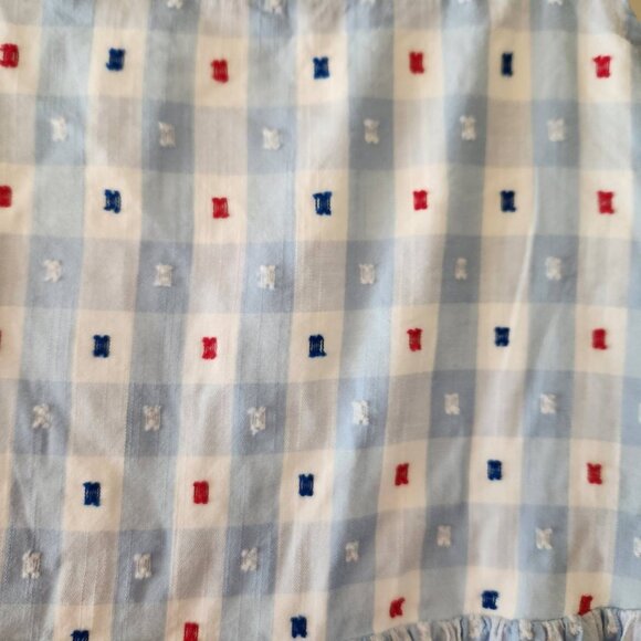 Girls Wonder Nation Americana Woven Dress XL (14-16) Blue/White/Red Checkered - Picture 8 of 10